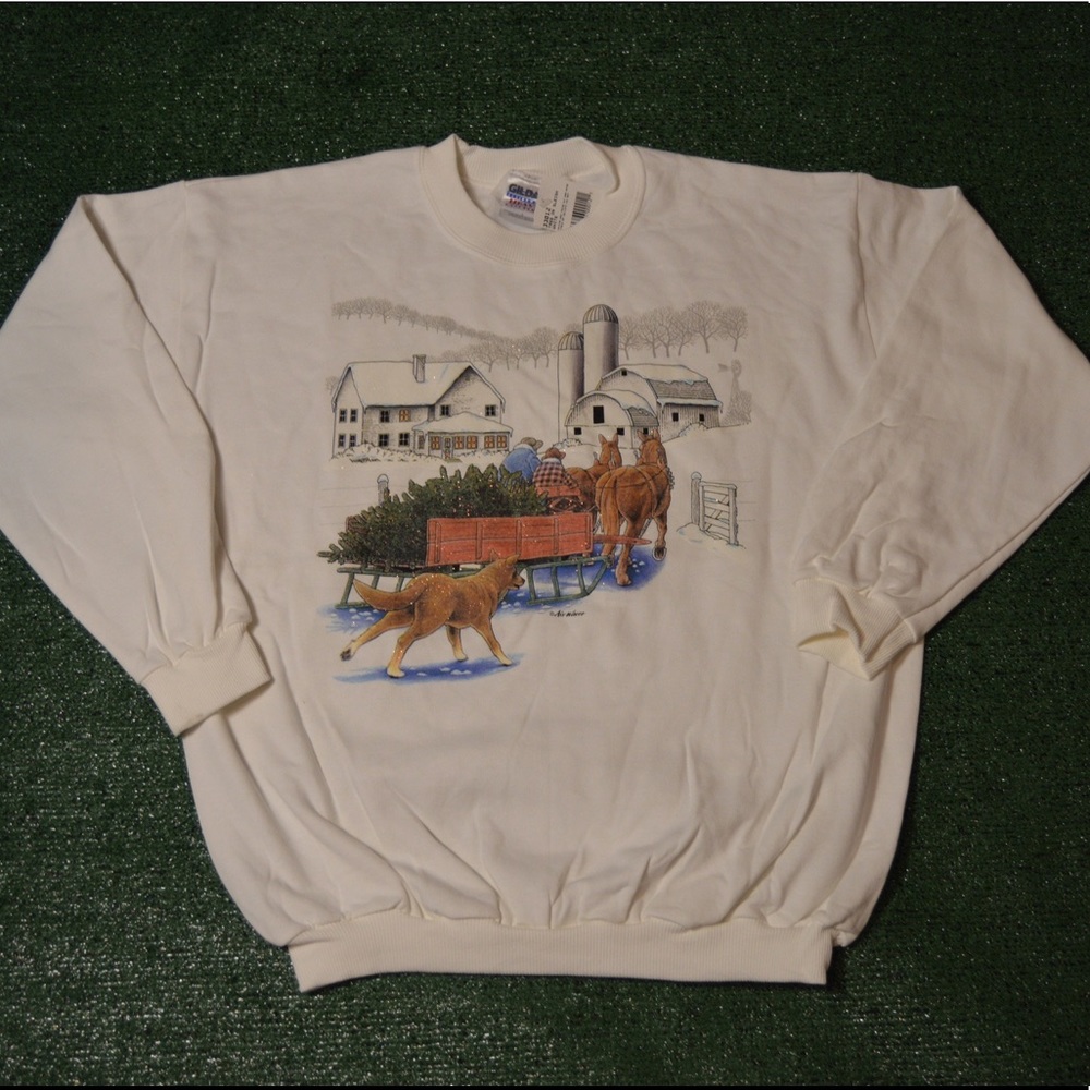 Vintage Cozy Winter Christmas Crewneck!